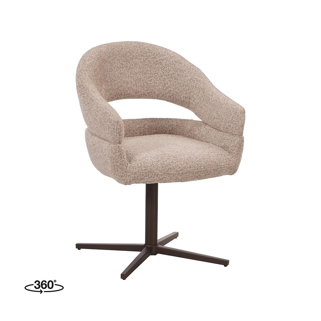  Eetkamerstoel Donna - Beige - Geweven - One Size afbeelding 1