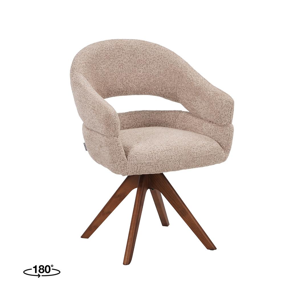  Eetkamerstoel Sofia - Beige - Geweven - One Size afbeelding 1