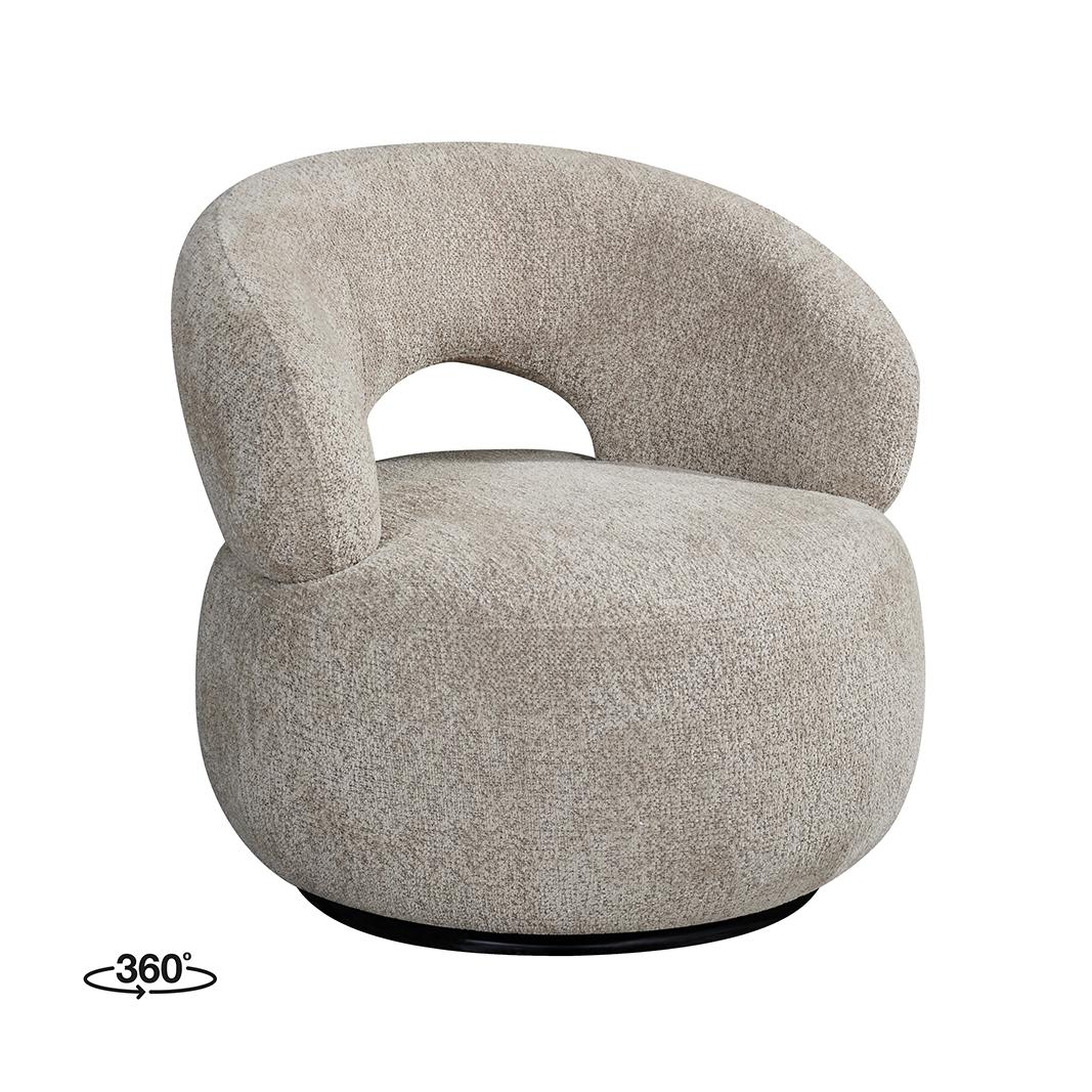  Fauteuils Nusenna - Beige - Geweven afbeelding 1