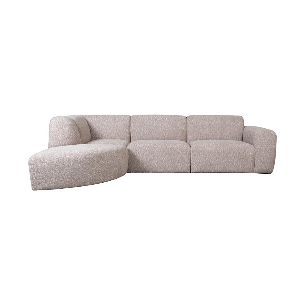  Hoekbank Perugia - Taupe - Geweven - Hoekbank Links afbeelding 1