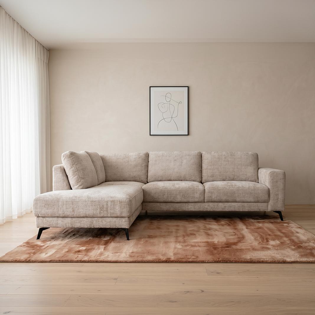  Hoekbank Luxor - Naturel - Marbella - Hoekbank Links afbeelding 1