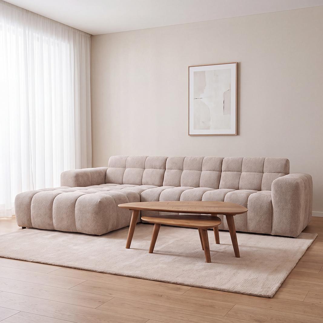  Hoekbank Luna - Naturel - Toro - Loungebank XL Links afbeelding 1