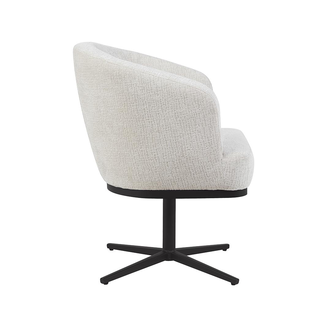  Eetkamerstoel Cannes - Naturel - Geweven - Zwart Metalen Frame afbeelding 4