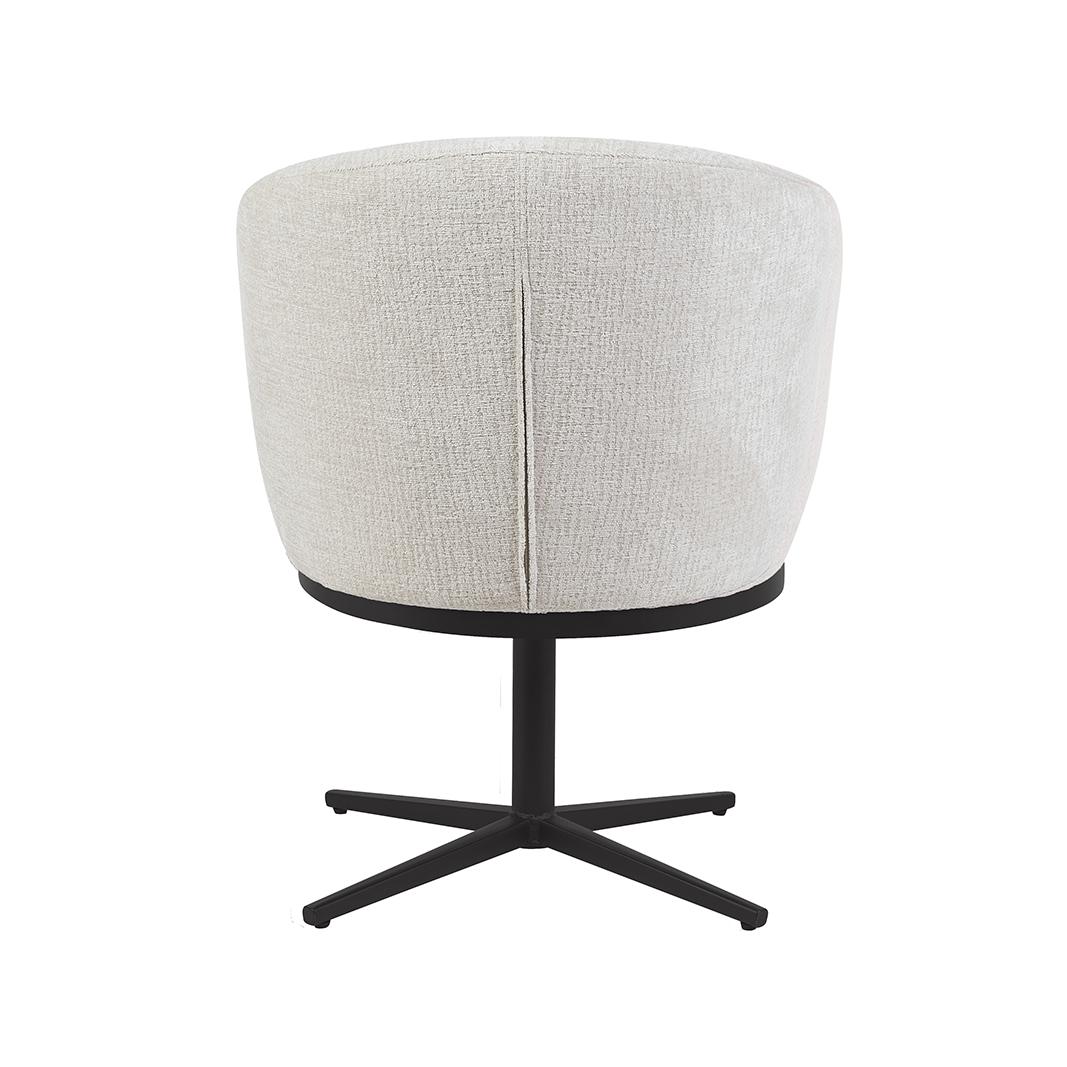  Eetkamerstoel Cannes - Naturel - Geweven - Zwart Metalen Frame afbeelding 6