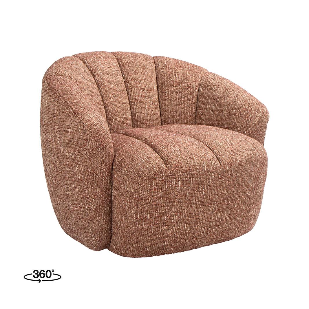  Fauteuil Marvito - Burgundy - Rustic Weave - One Size afbeelding 1