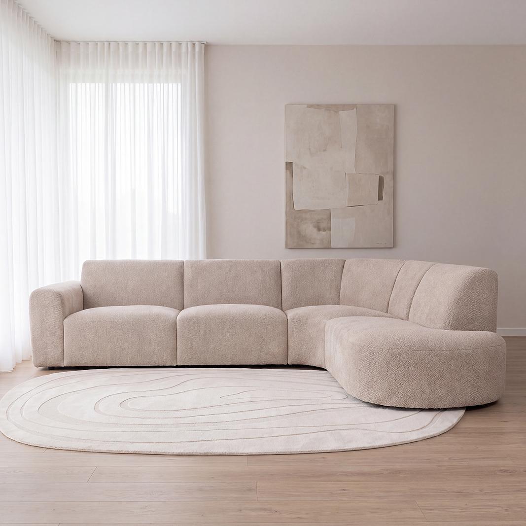  Hoekbank Evito - Naturel - Elite - Hoekbank Rechts afbeelding 1