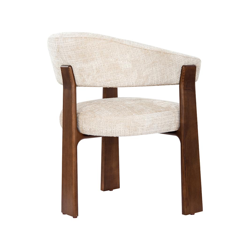  Eetkamerstoel Nice - Naturel - Cremona - Walnoot Hout afbeelding 4