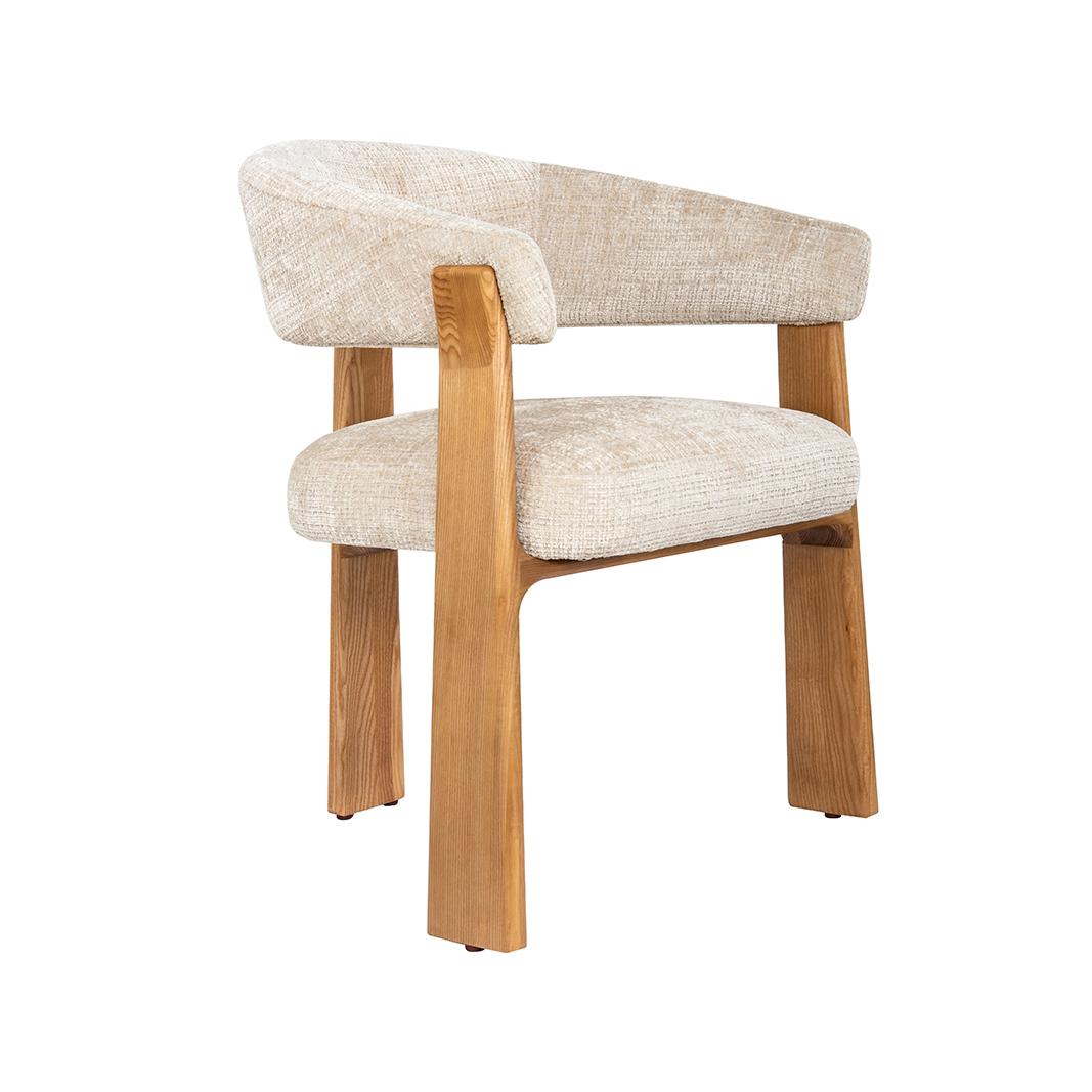  Eetkamerstoel Nice - Naturel - Cremona - Naturel Hout afbeelding 1