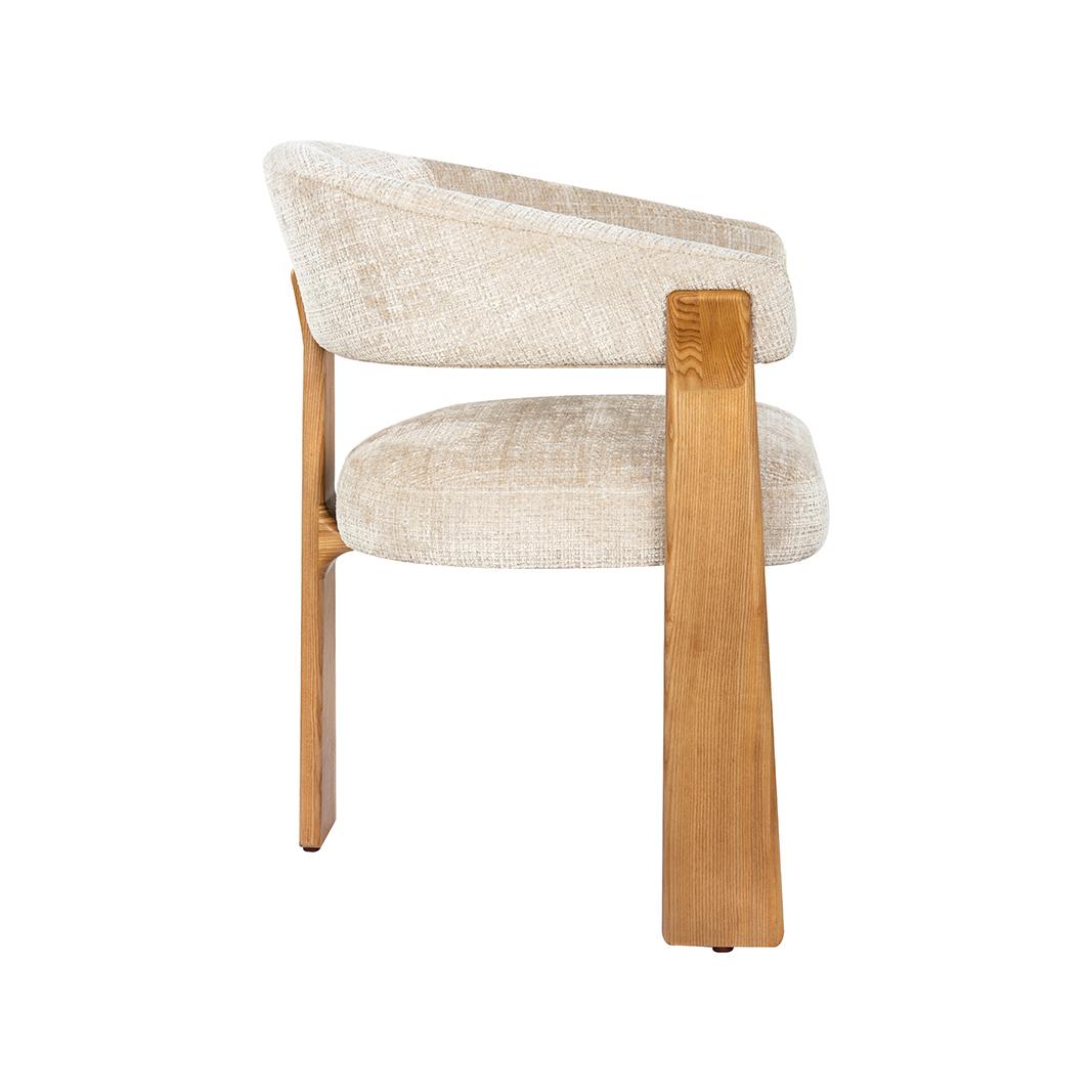  Eetkamerstoel Nice - Naturel - Cremona - Naturel Hout afbeelding 3