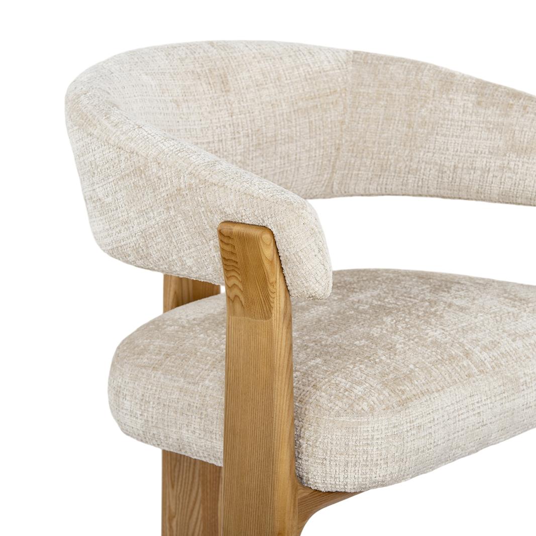  Eetkamerstoel Nice - Naturel - Cremona - Naturel Hout afbeelding 6