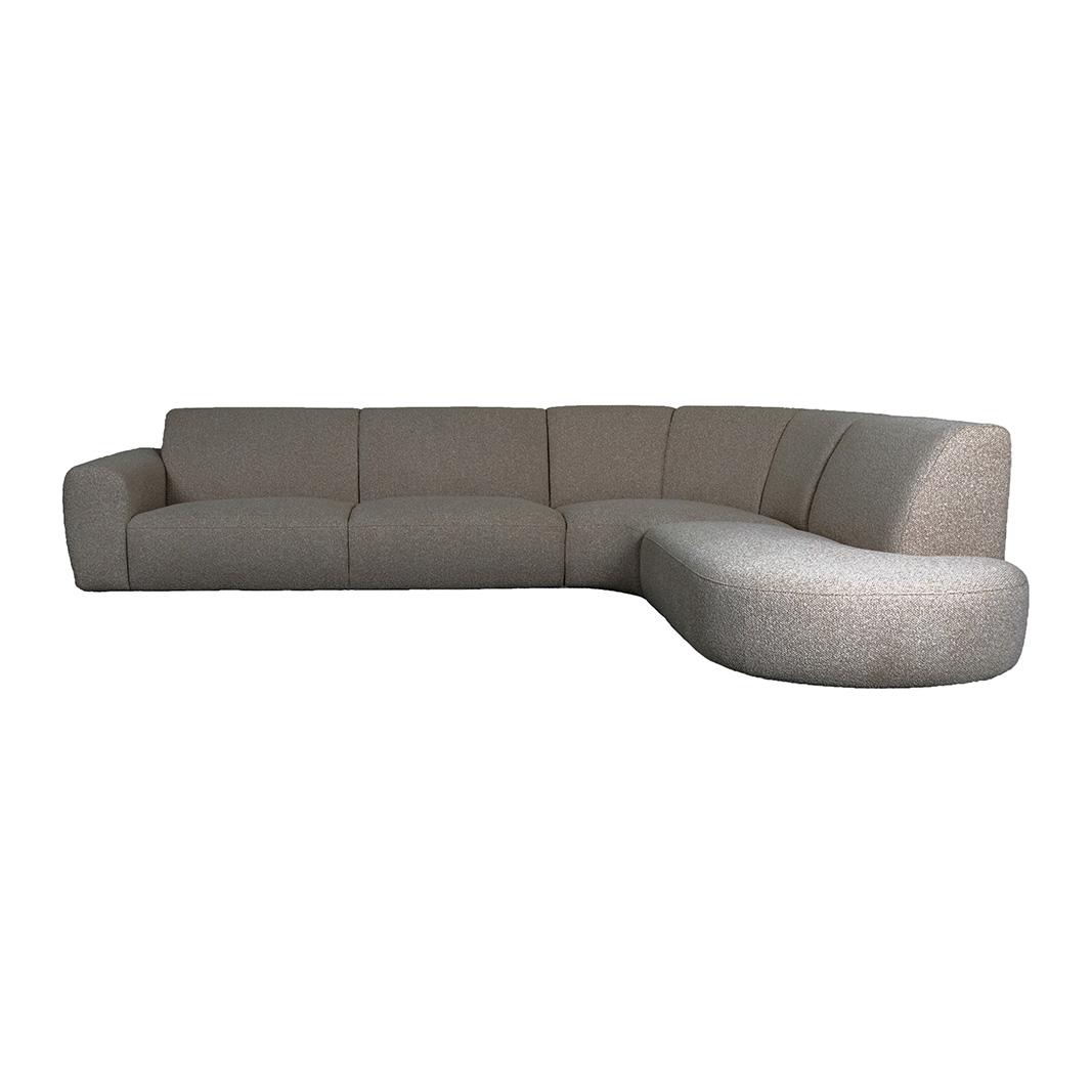  Hoekbank Masimo - Mushroom - Royal Boucle - Hoekbank Rechts afbeelding 1