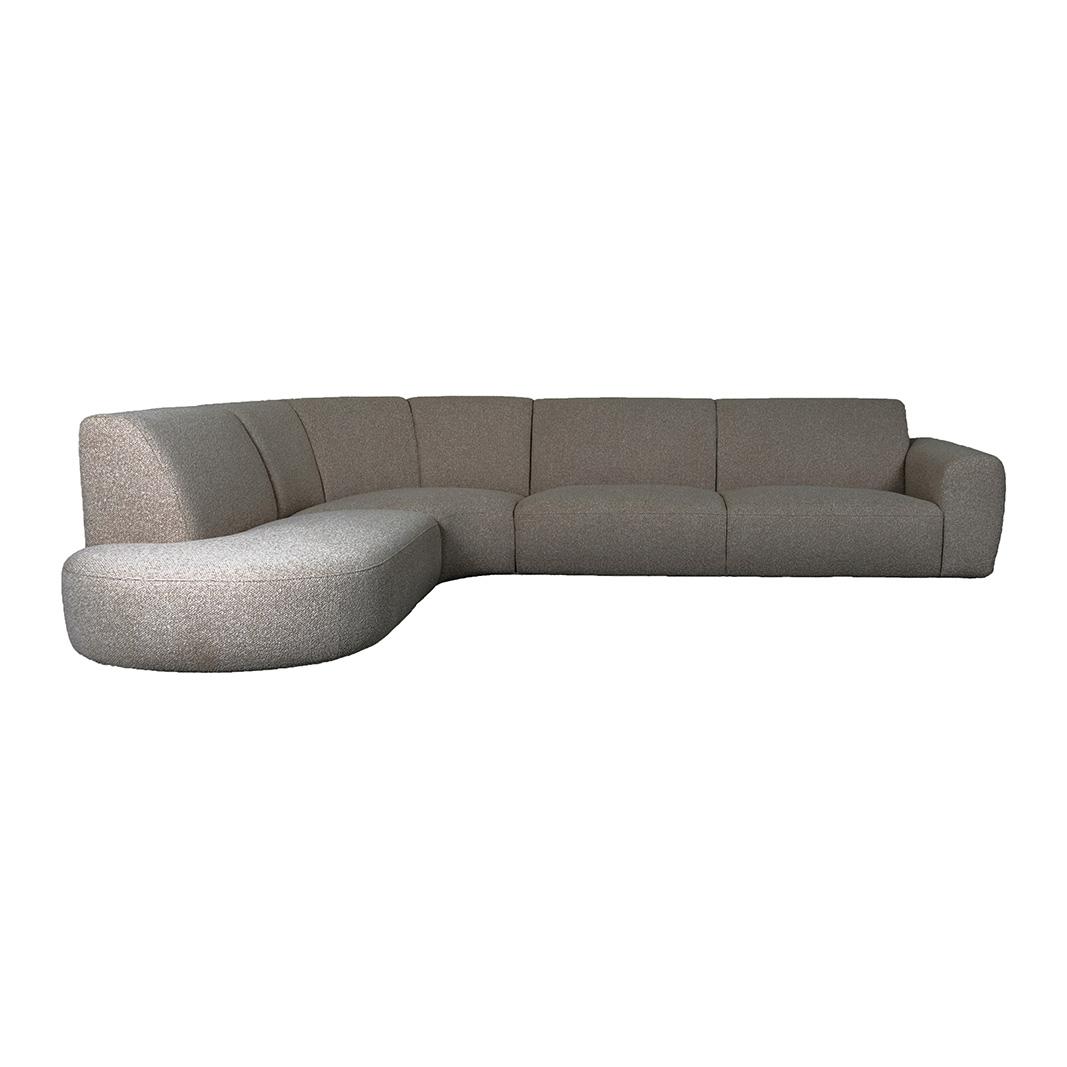  Hoekbank Masimo - Mushroom - Royal Boucle - Hoekbank Links afbeelding 1