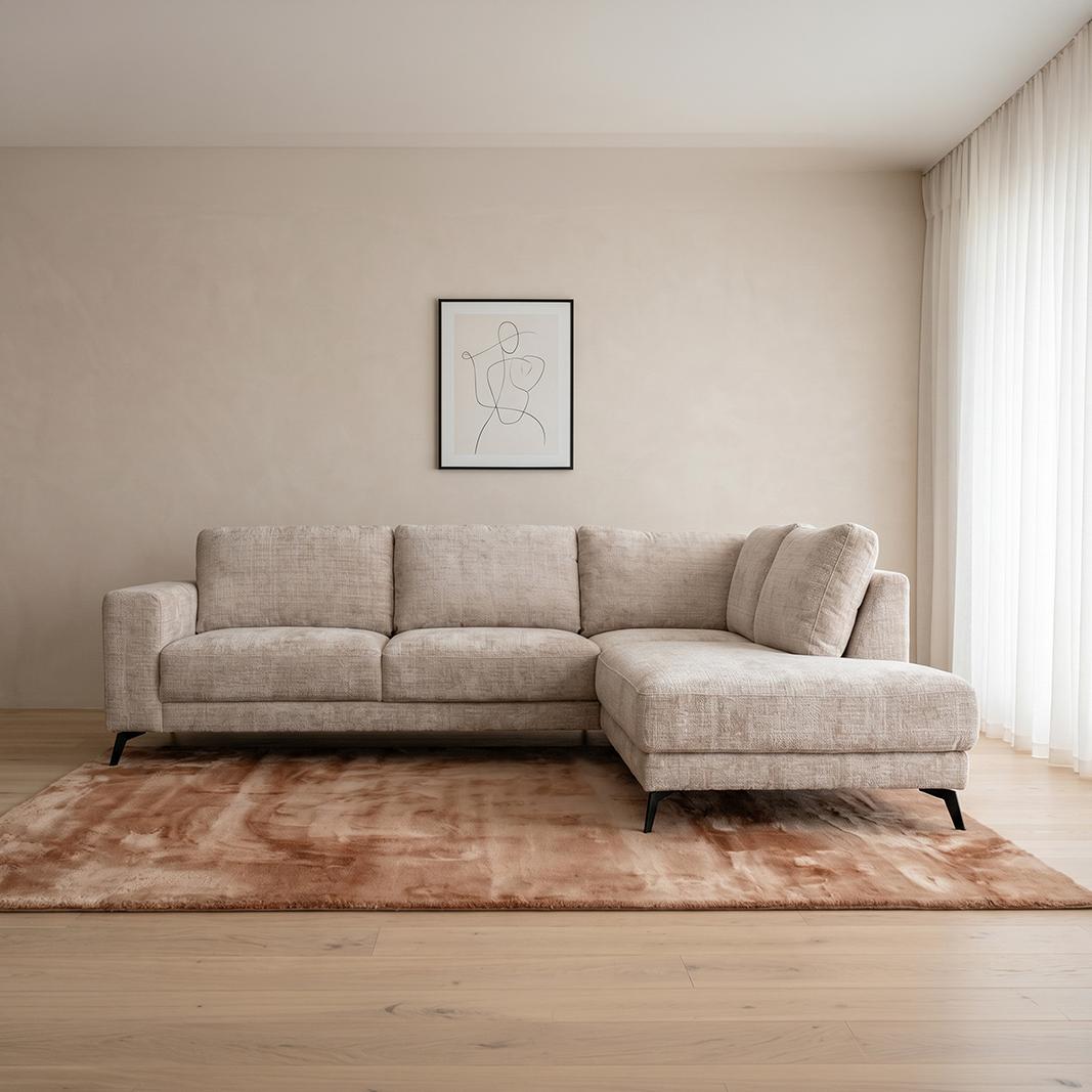  Hoekbank Luxor - Naturel - - Hoekbank Rechts afbeelding 1