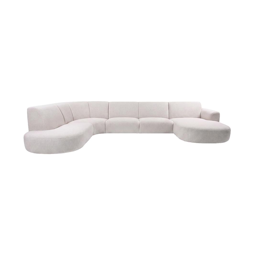  Hoekbank Masimo - Naturel - Royal Boucle - U-Bank Links afbeelding 1