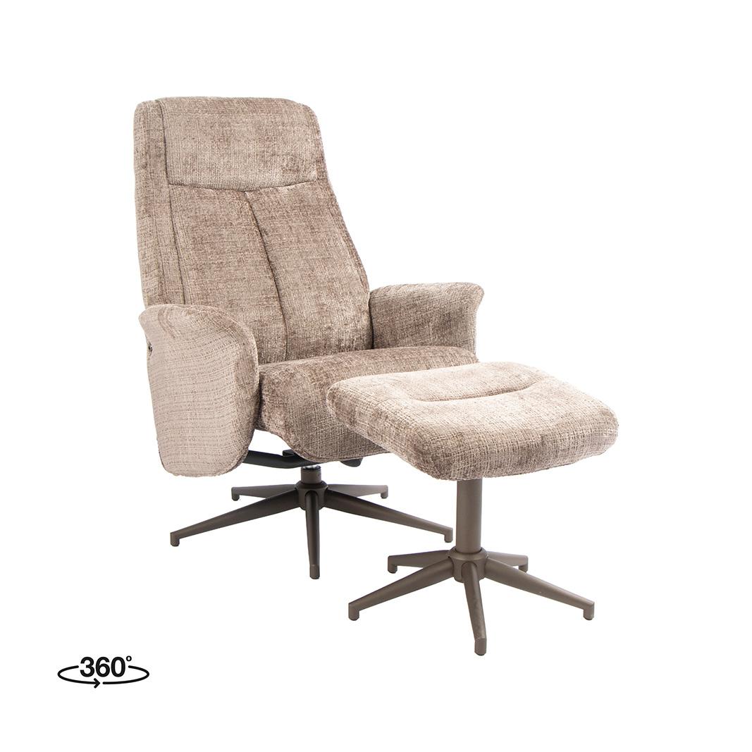  Fauteuil Tumba - Taupe - Cremona - One Size afbeelding 1
