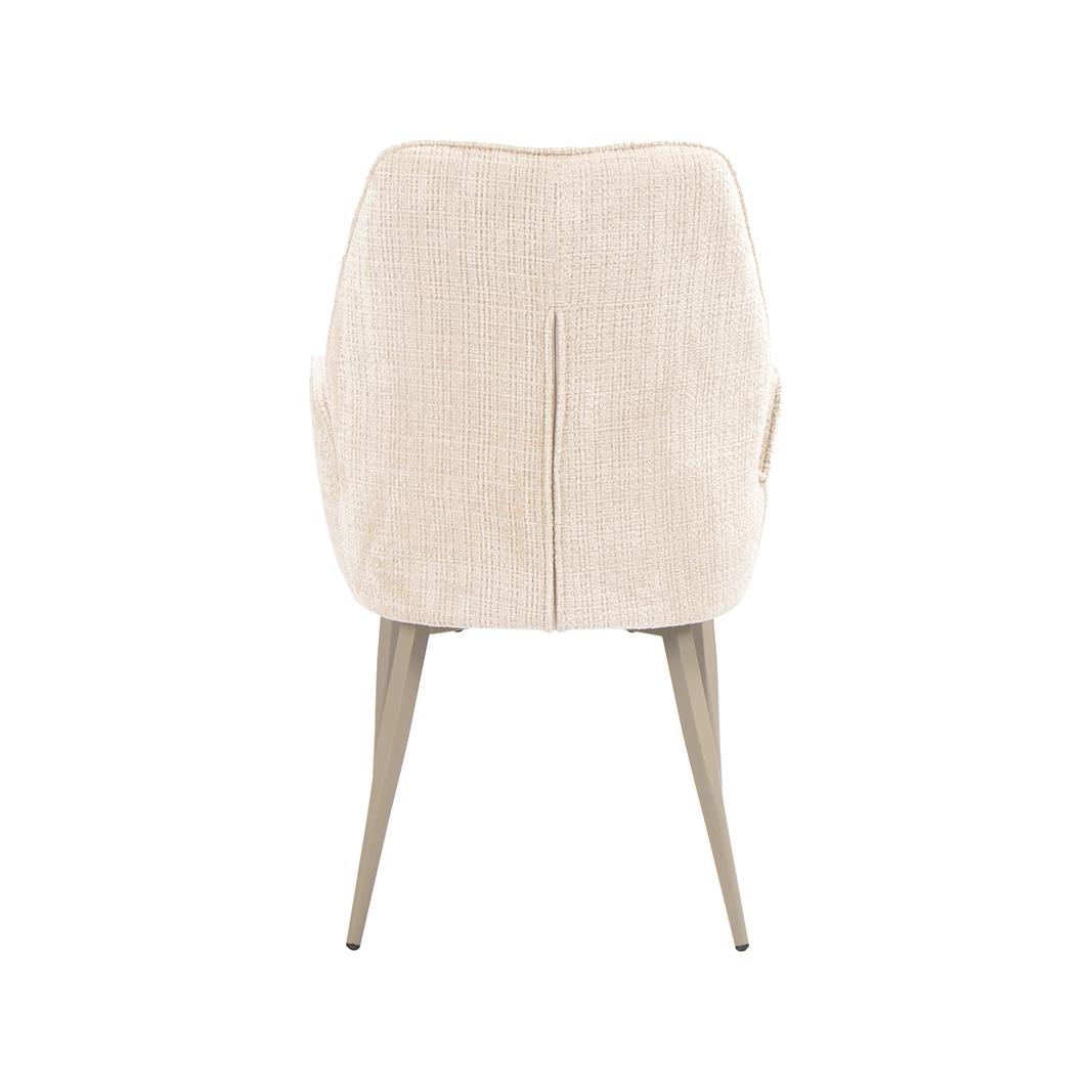  Eetkamerstoel Mayson - Naturel - Cremona - Taupe Metaal afbeelding 3