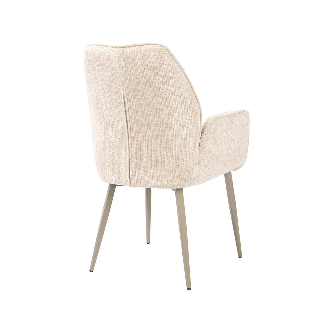  Eetkamerstoel Mayson - Naturel - Cremona - Taupe Metaal afbeelding 4