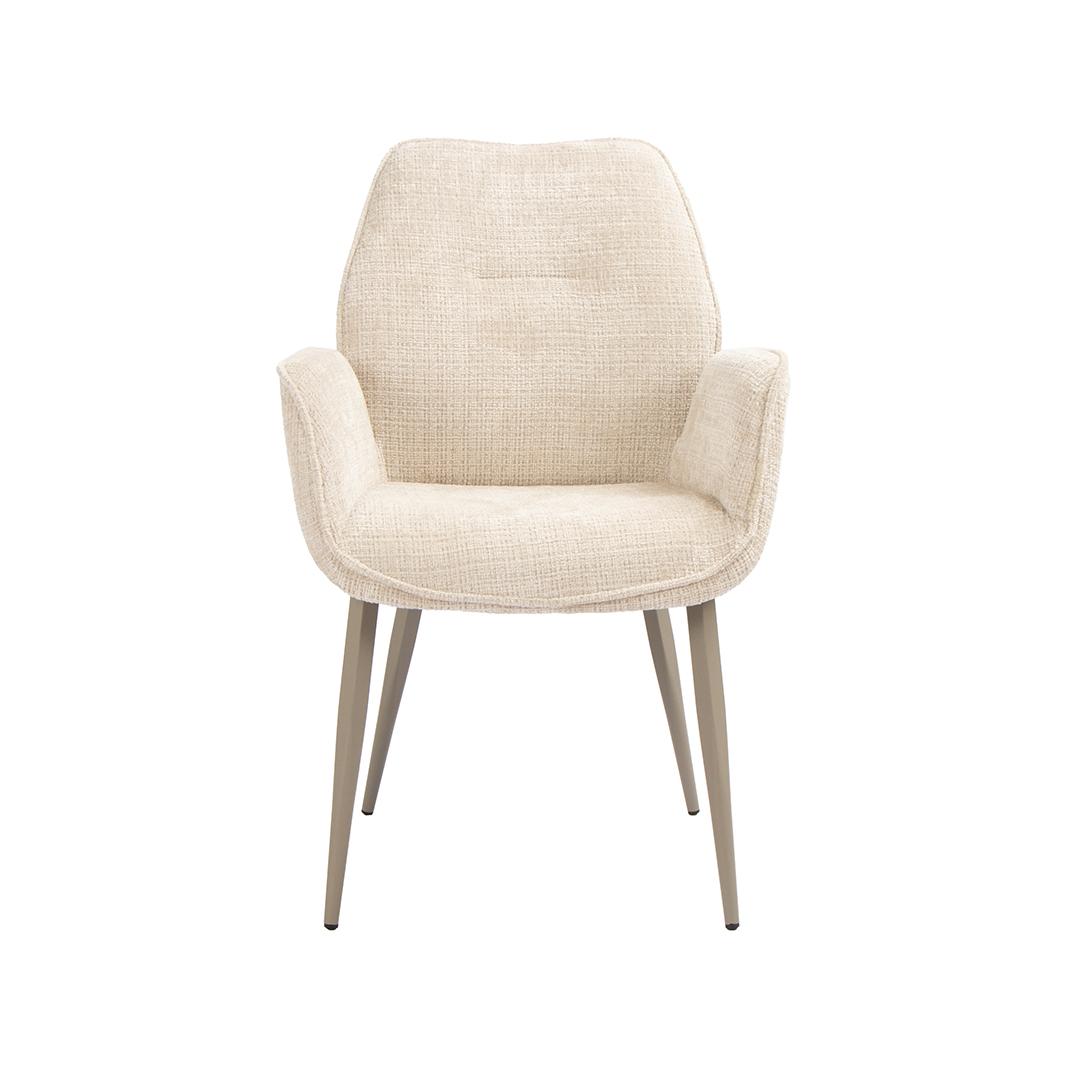  Eetkamerstoel Mayson - Naturel - Cremona - Taupe Metaal afbeelding 5
