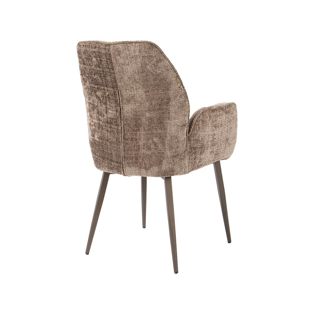  Eetkamerstoel Mayson - Taupe - Cremona - Zwart Metaal afbeelding 5