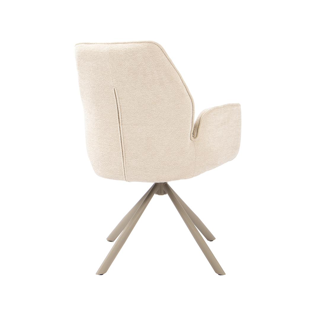  Eetkamerstoel Jill - Naturel - Raven - Taupe Metaal afbeelding 5