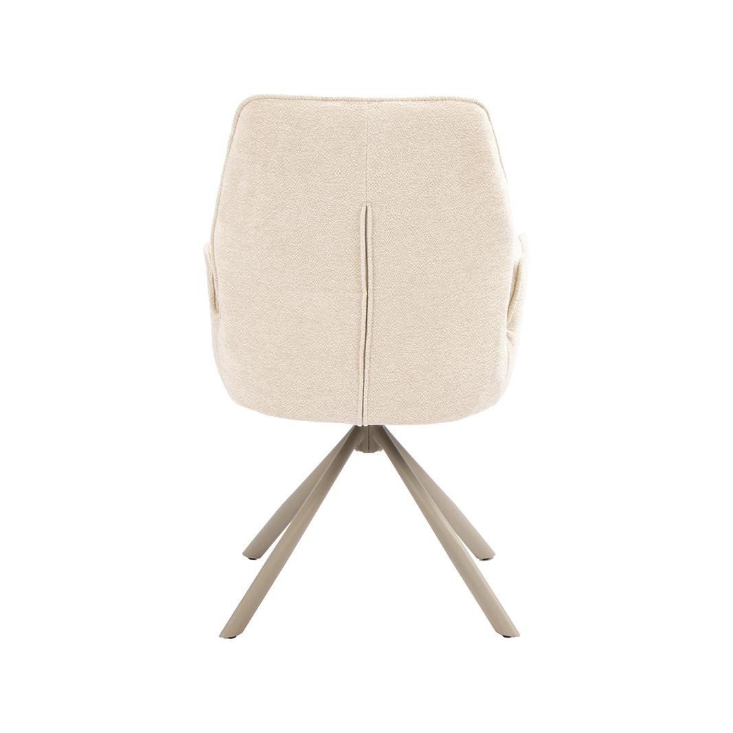  Eetkamerstoel Jill - Naturel - Raven - Taupe Metaal afbeelding 6