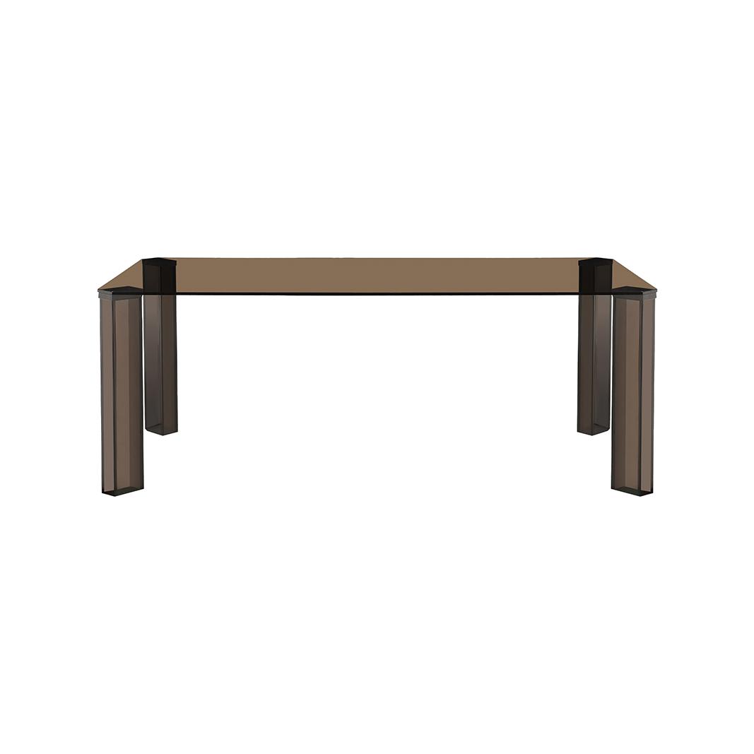  Eetkamertafel Avery - Brown - Glas - 200 cm afbeelding 1