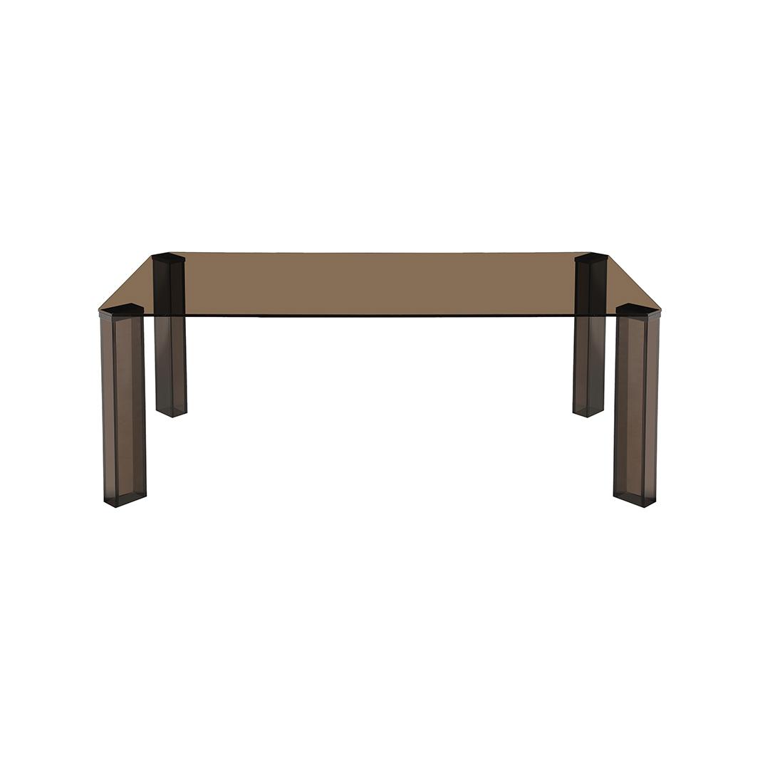  Eetkamertafel Avery - Brown - Glas - 200 cm afbeelding 2