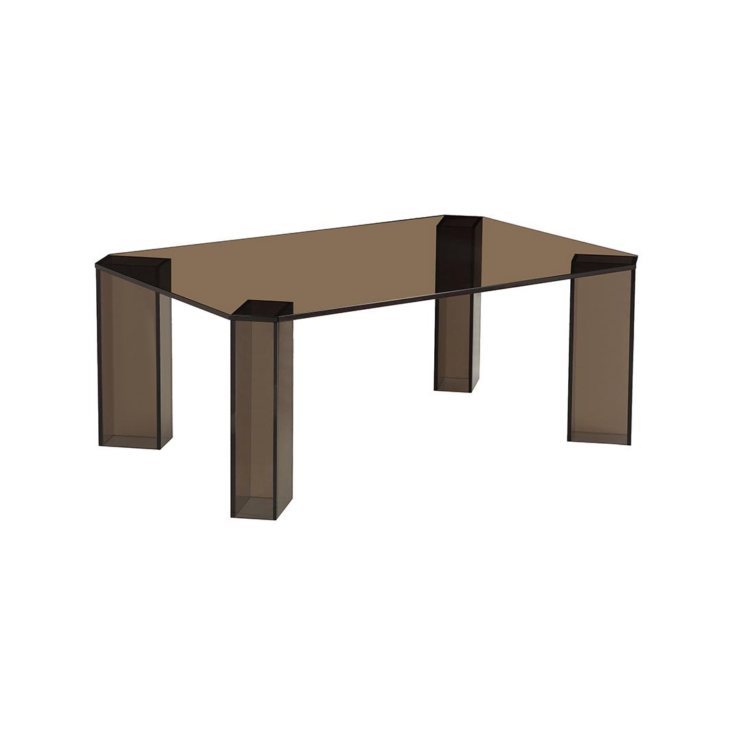  Salontafel Avery - Brown - Glas - 90 cm afbeelding 3