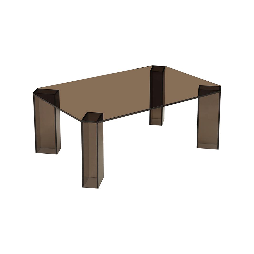  Salontafel Avery - Brown - Glas - 90 cm afbeelding 4