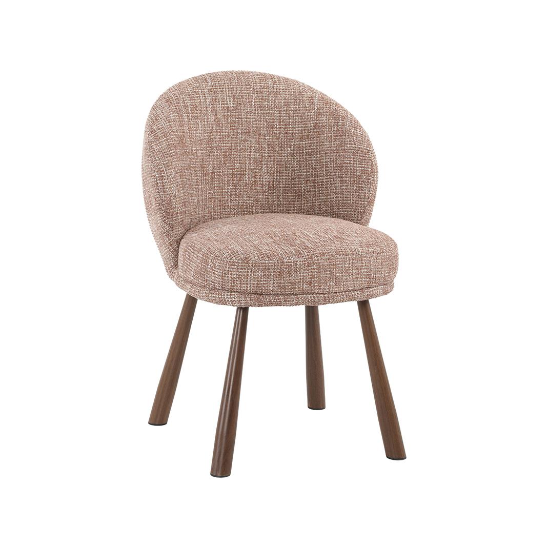  Eetkamerstoel Haya - Blush - Pure Weave - Walnoot Metaal afbeelding 1
