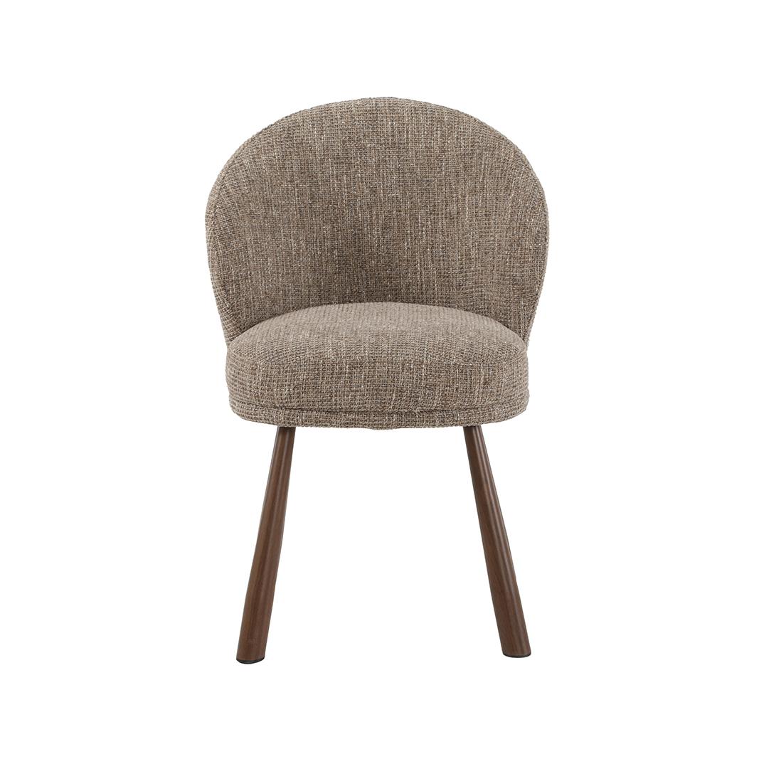  Eetkamerstoel Haya - Taupe - Pure Weave - Walnoot Metaal afbeelding 2