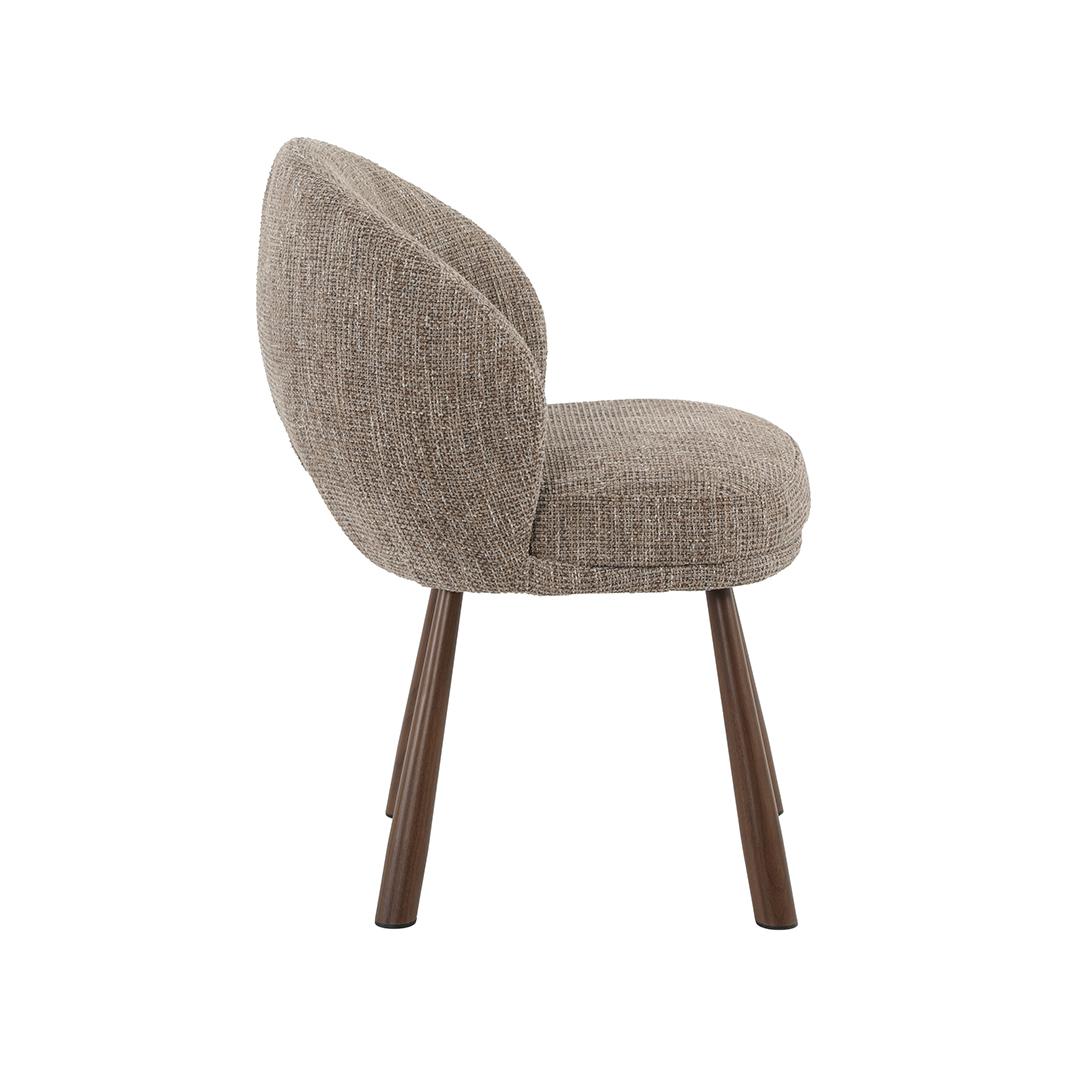  Eetkamerstoel Haya - Taupe - Pure Weave - Walnoot Metaal afbeelding 3