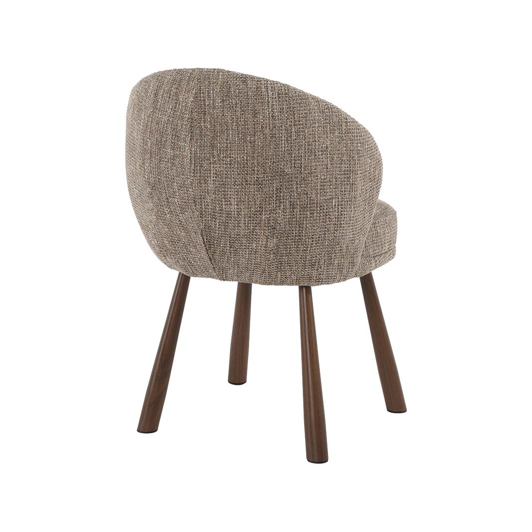  Eetkamerstoel Haya - Taupe - Pure Weave - Walnoot Metaal afbeelding 4