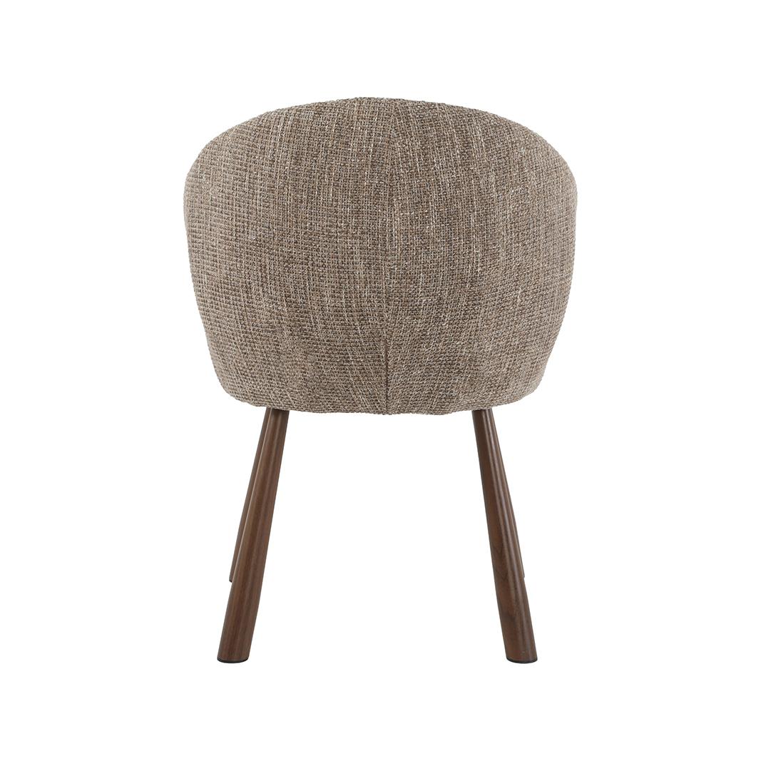  Eetkamerstoel Haya - Taupe - Pure Weave - Walnoot Metaal afbeelding 5