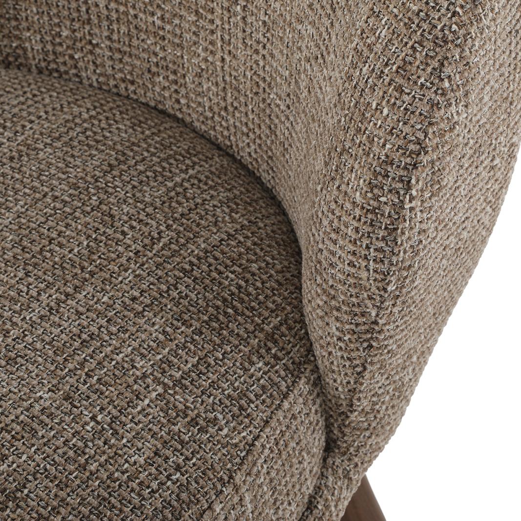  Eetkamerstoel Haya - Taupe - Pure Weave - Walnoot Metaal afbeelding 6