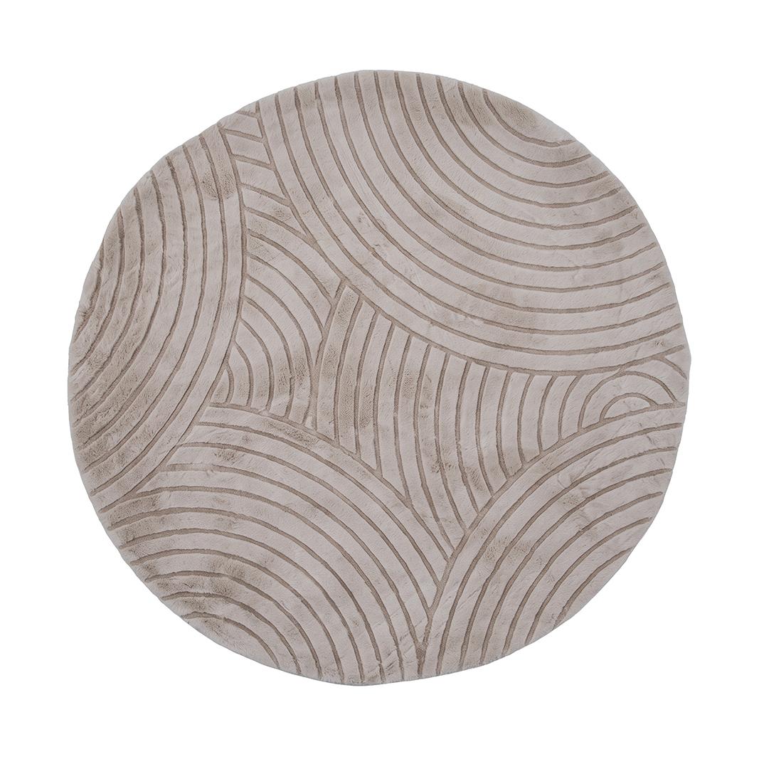  Vloerkleden Nilo - Licht Taupe - Polyester - 200x200 cm - Rond afbeelding 2