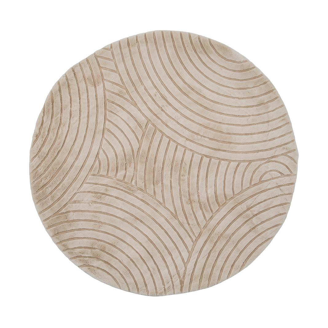  Vloerkleden Nilo - Beige - Polyester - 200x200 cm - Rond afbeelding 2