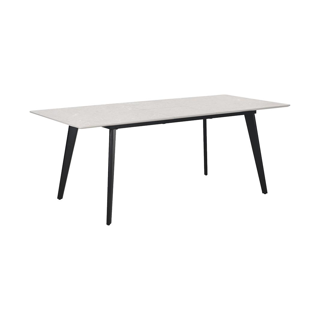  Eetkamertafel Japandi Slim - Beige - Marmer - 160/200x100 cm afbeelding 3