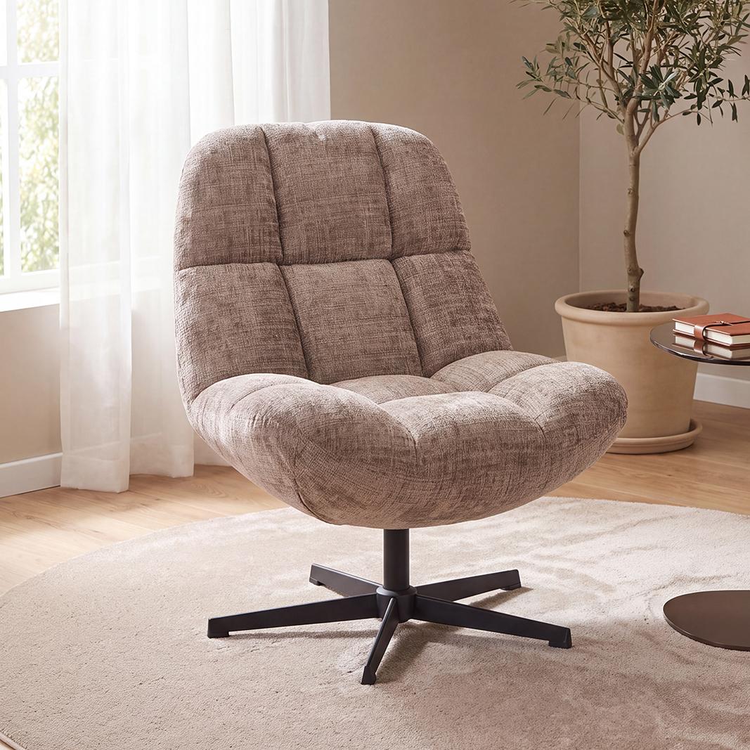  Fauteuil Cocoon - Taupe - Cremona - One Size afbeelding 1