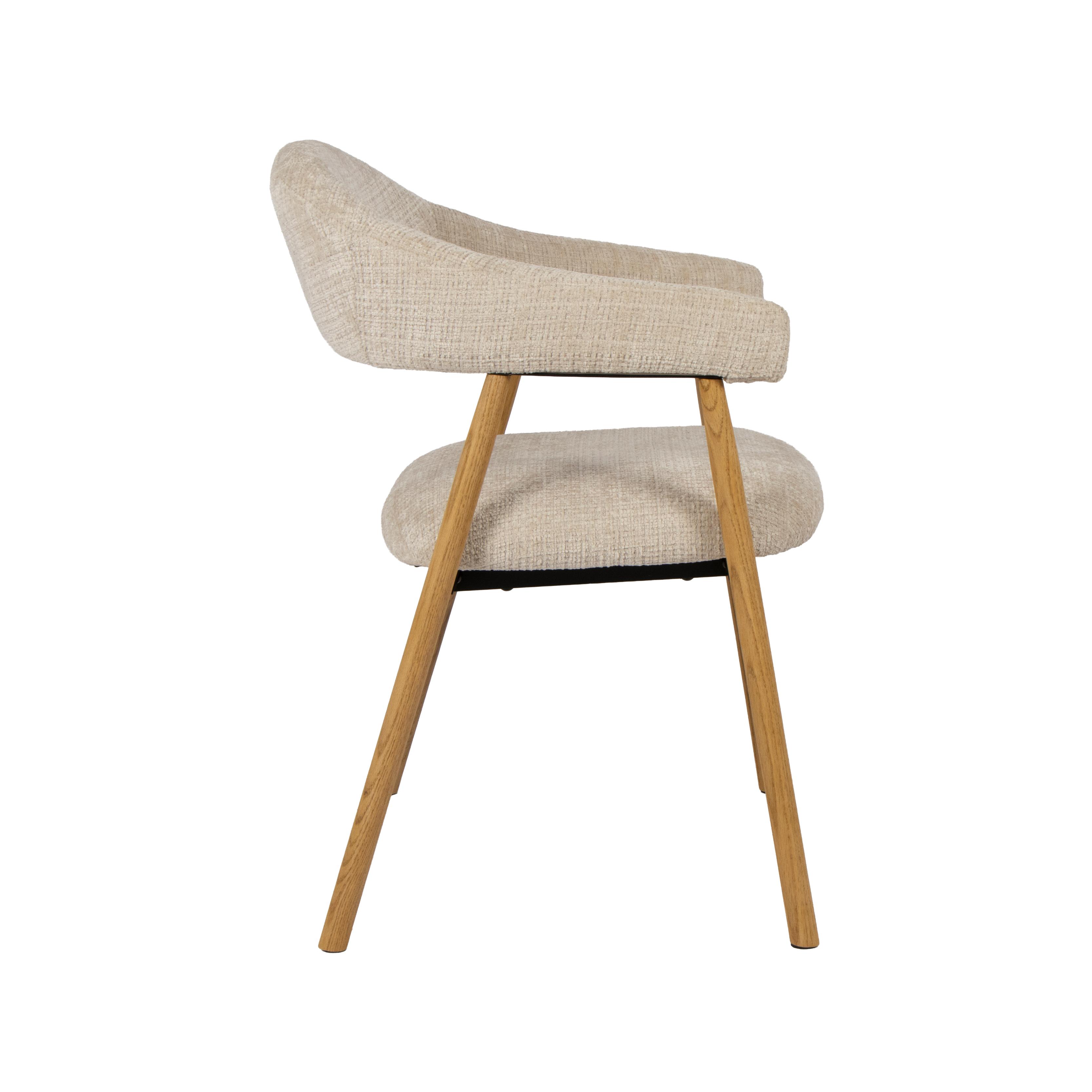  Eetkamerstoel Maren - Naturel - Cremona - Naturel Hout afbeelding 3