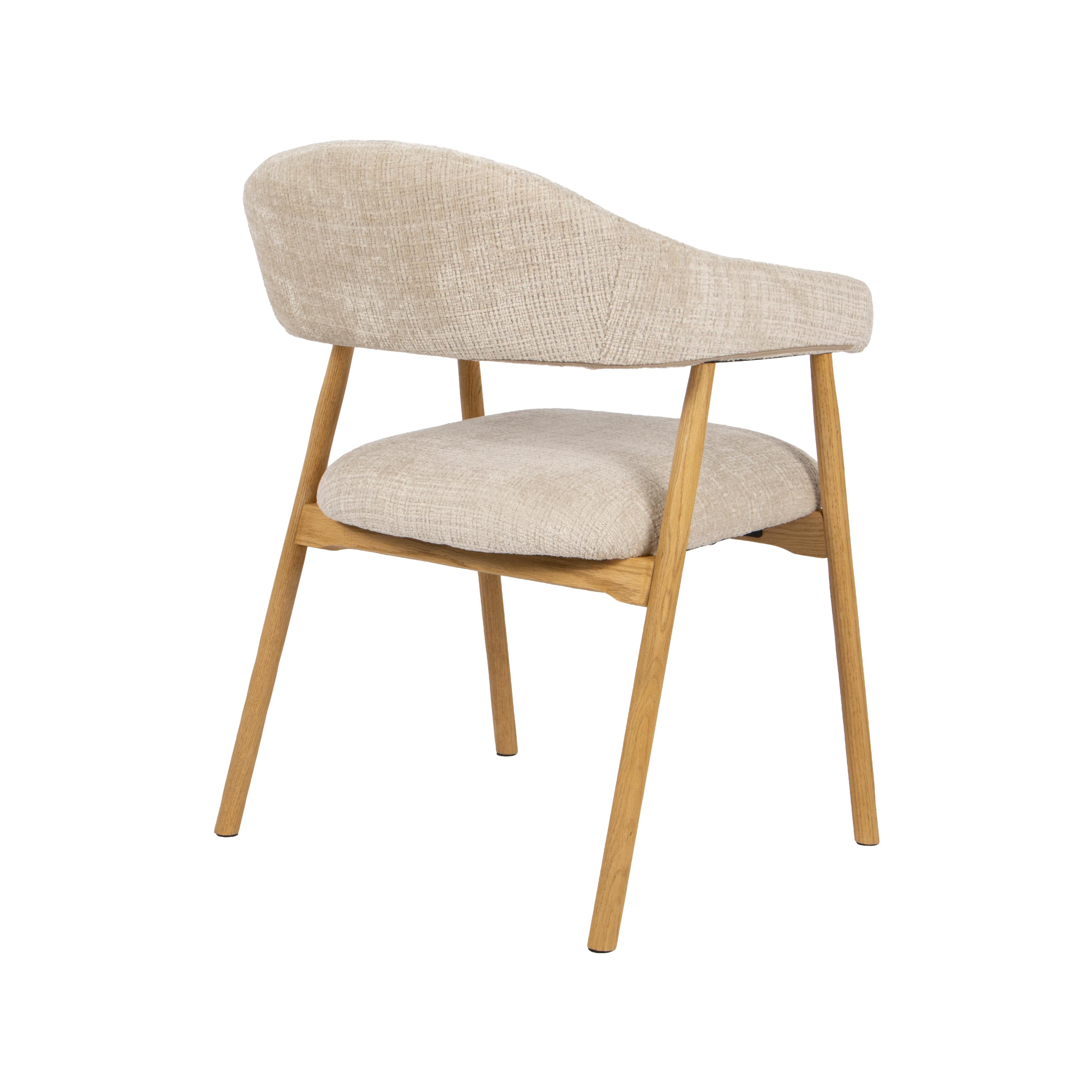  Eetkamerstoel Maren - Naturel - Cremona - Naturel Hout afbeelding 4