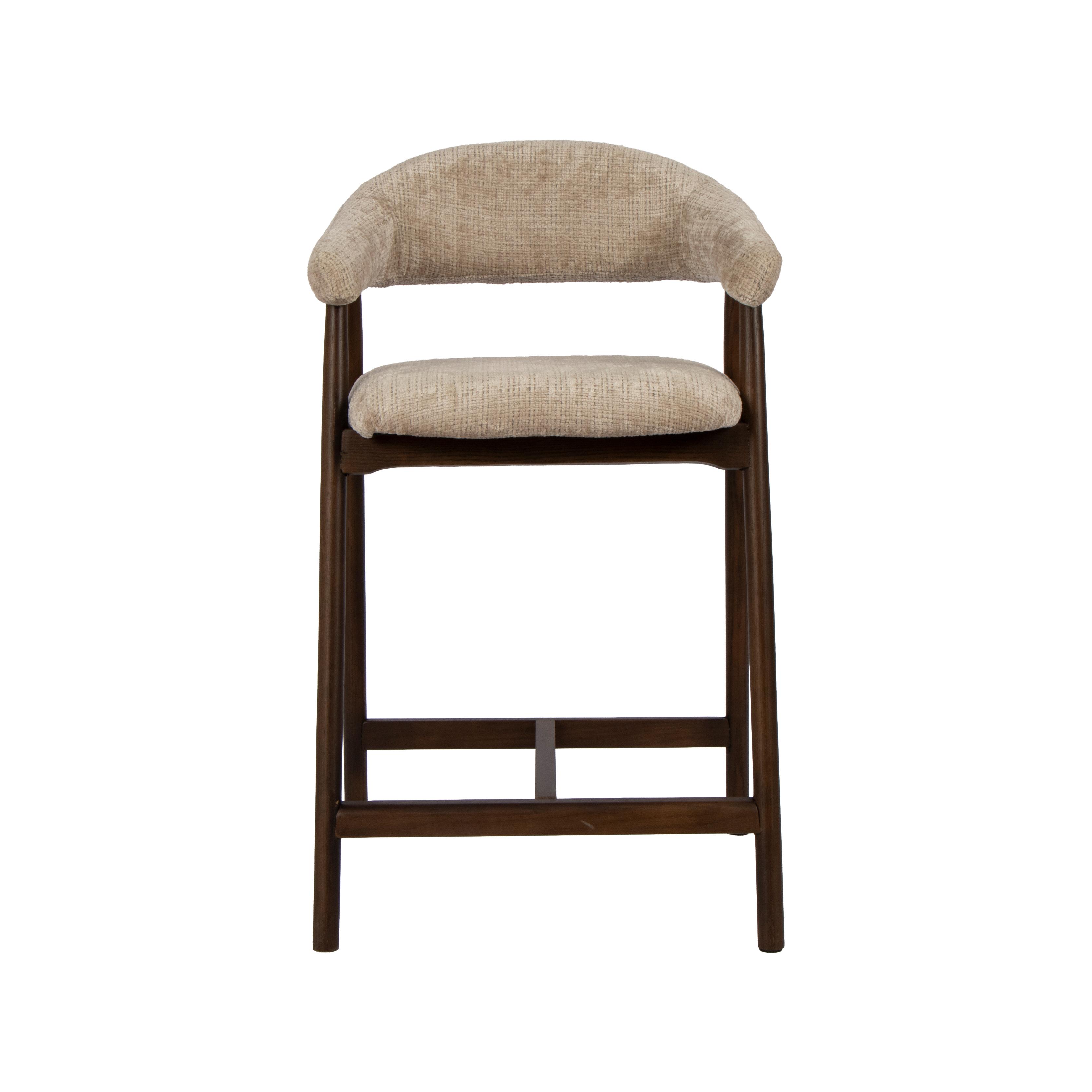 Barkruk Maren - Beige - Cremona - Laag afbeelding 2