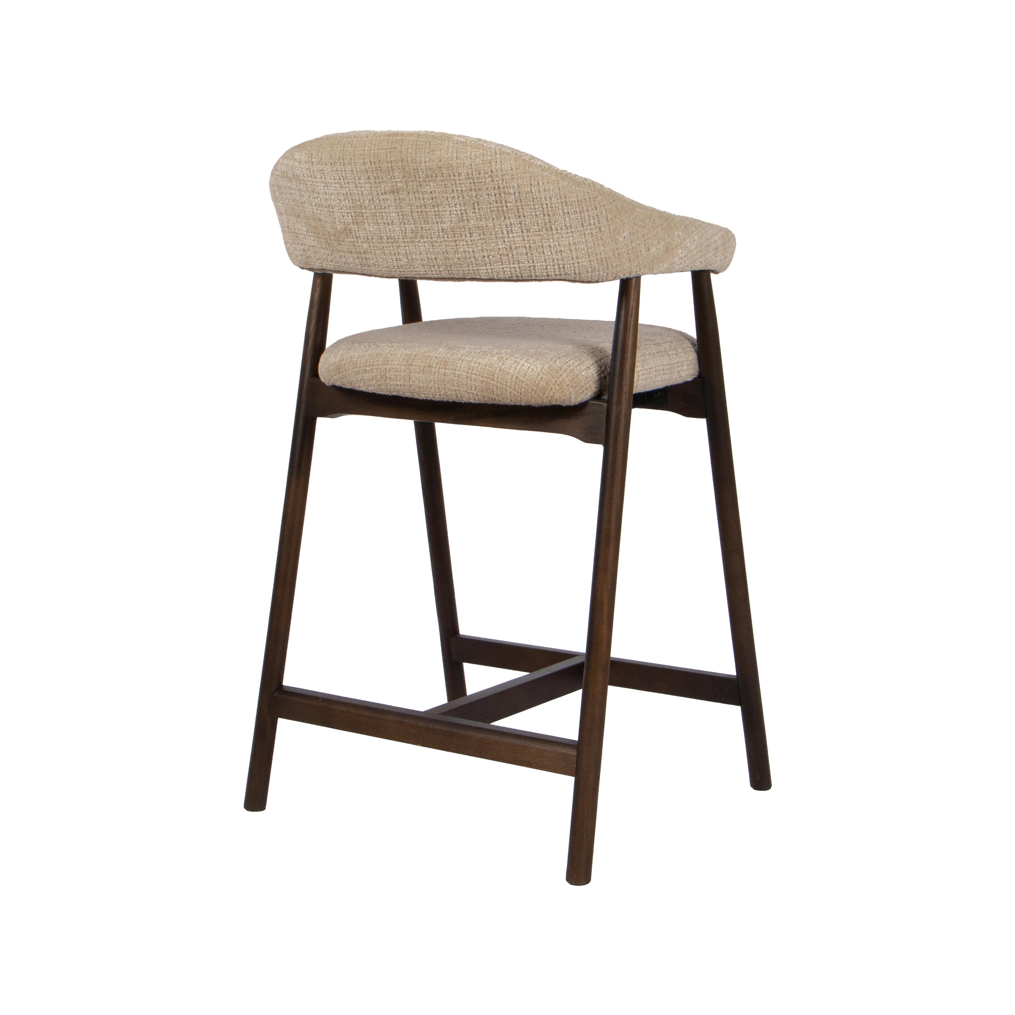  Barkruk Maren - Beige - Cremona - Laag afbeelding 4