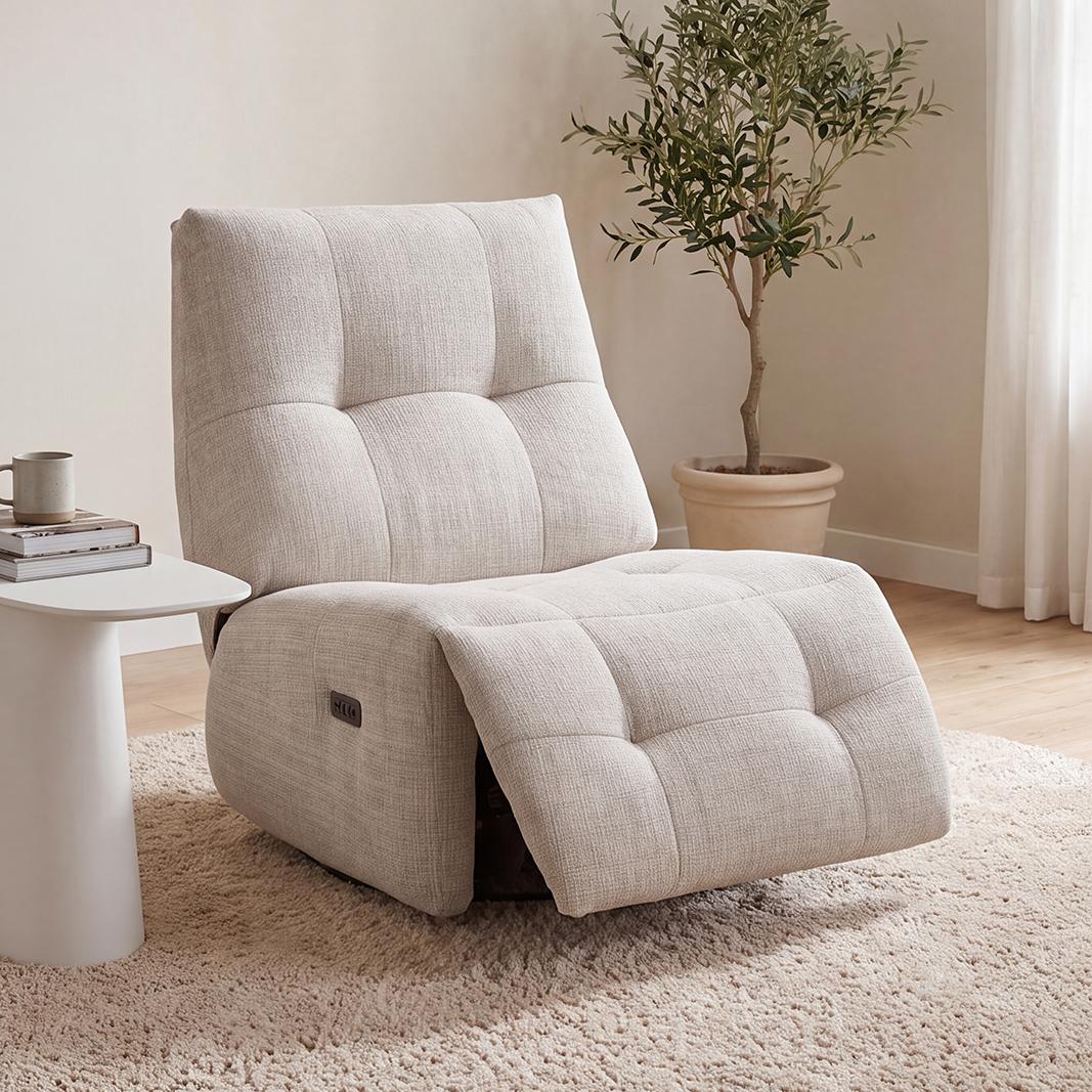  Fauteuil Snooze Lounge - Naturel - Cremona - 1-Motorig afbeelding 1