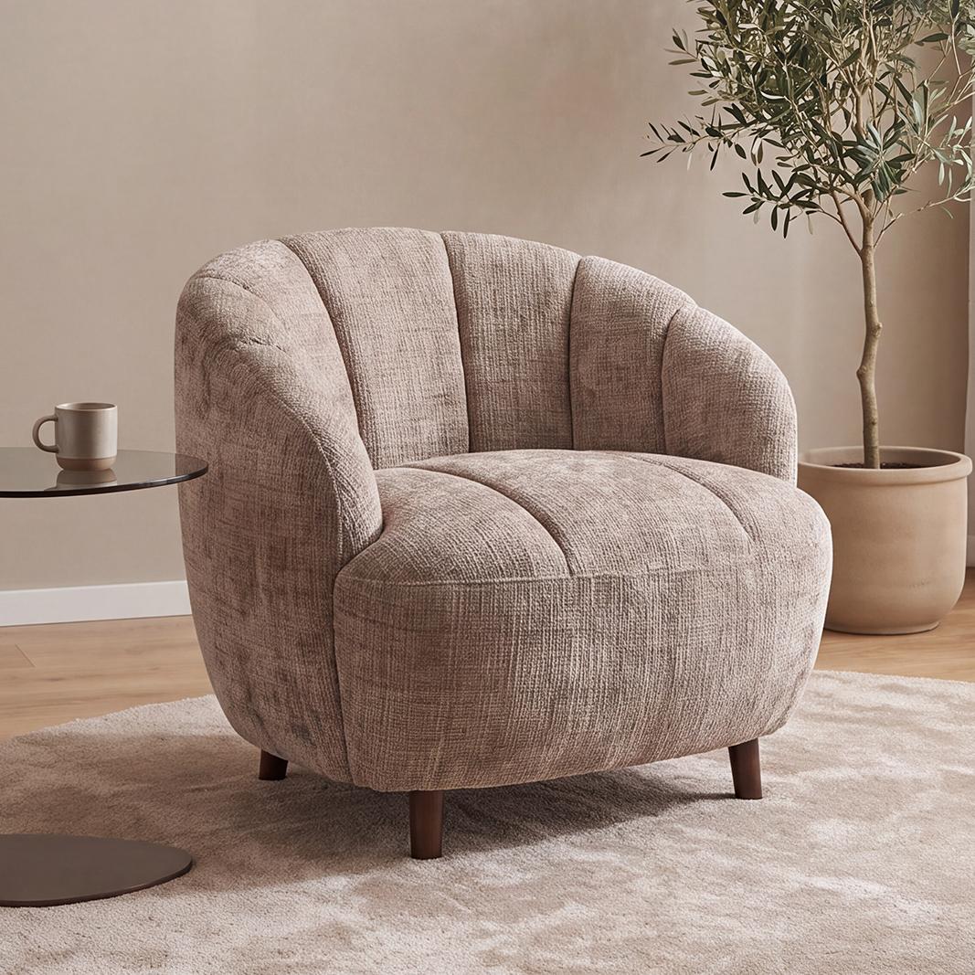  Fauteuil Vera - Taupe - Cremona - One Size afbeelding 1