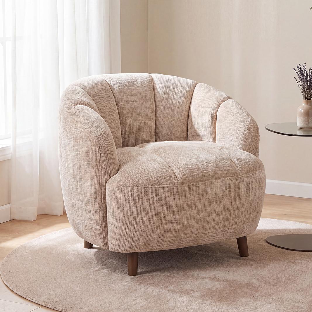  Fauteuil Vera - Beige - Cremona - One Size afbeelding 1