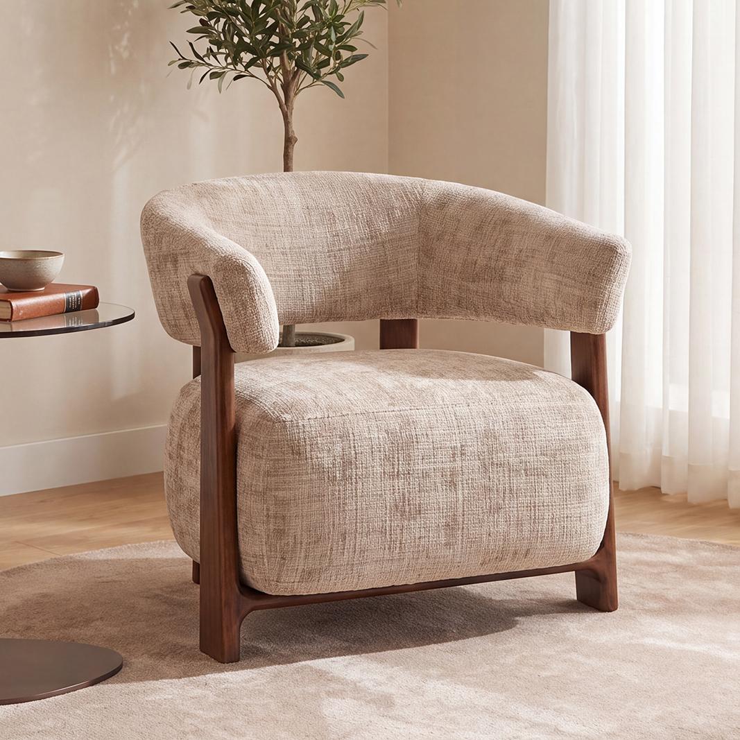  Fauteuil Nice - Beige - Cremona - One Size afbeelding 1