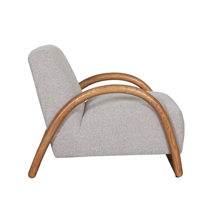  Fauteuil Viggo - Naturel - Royal Boucle - Naturel Houten Frame afbeelding 2
