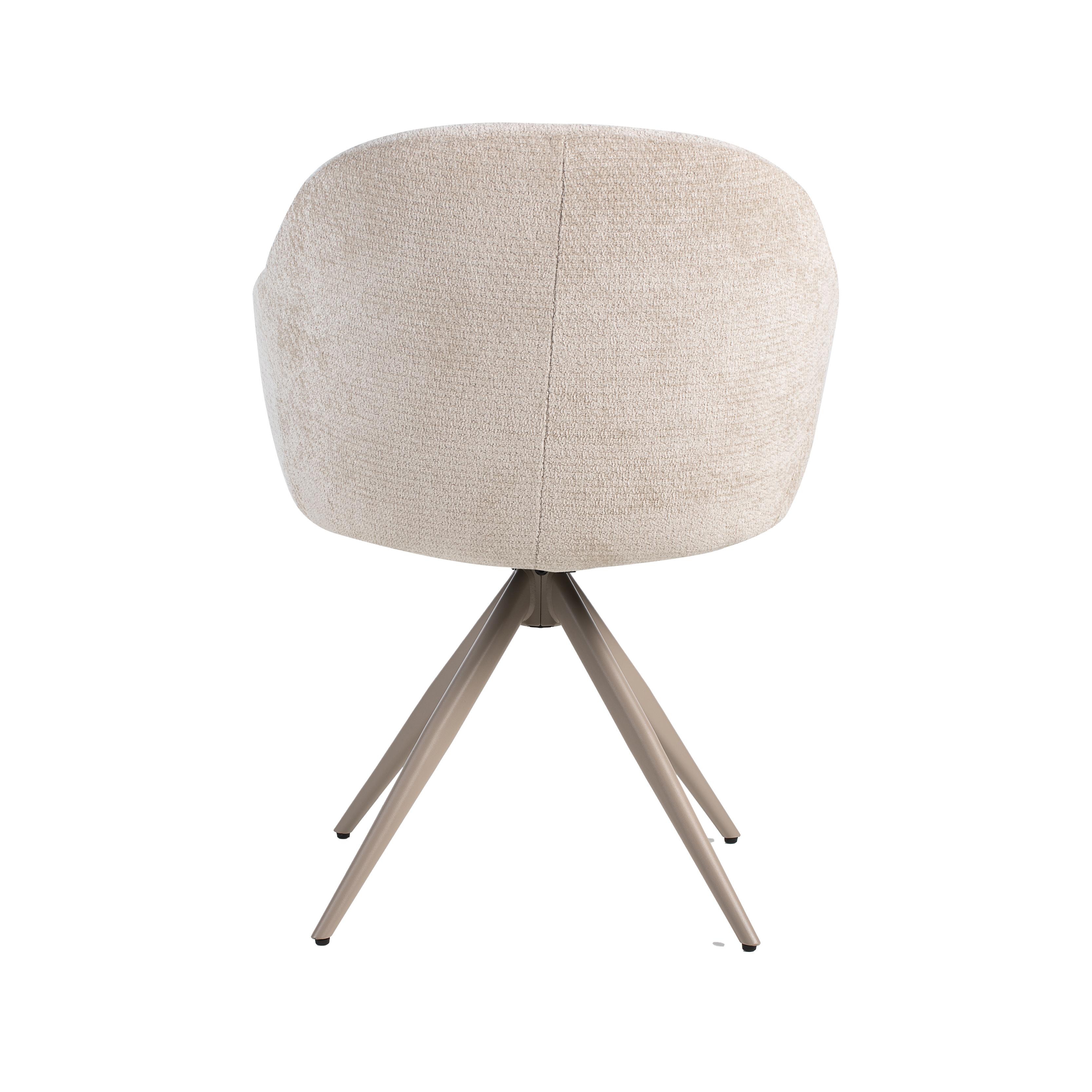  Eetkamerstoel Fiby - Naturel - Elite - Taupe Metalen Frame afbeelding 5