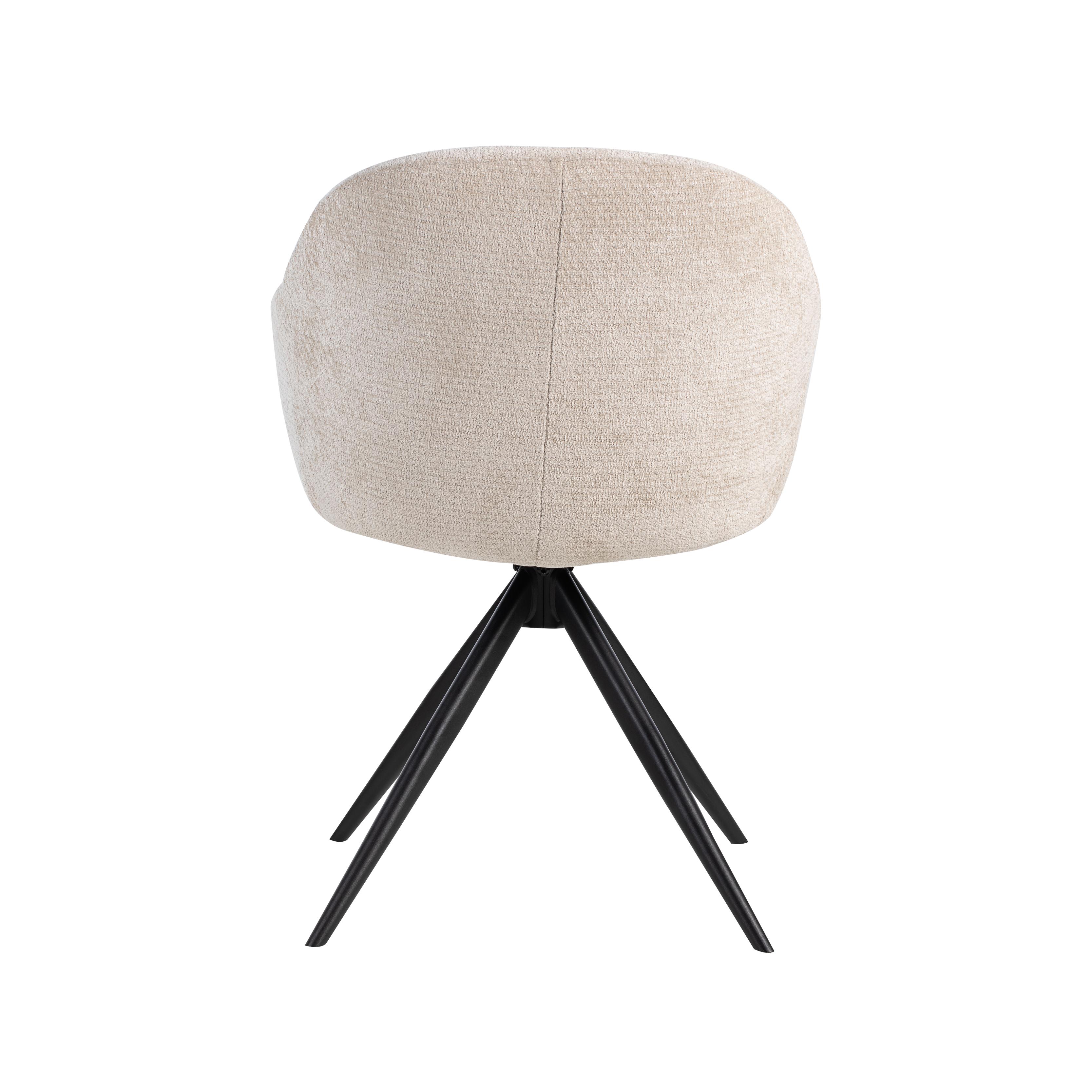  Eetkamerstoel Fiby - Naturel - Elite - Zwart Metalen Frame afbeelding 4